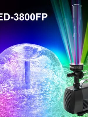 Fonteinpomp met LED-kleurenverlichting